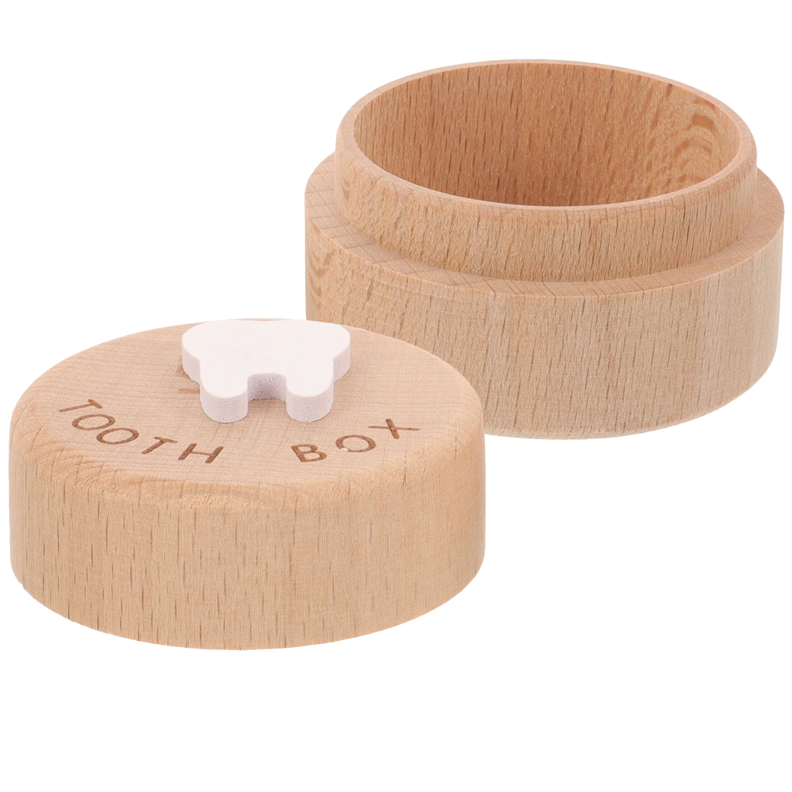 

Teeth Storage Box Wooden Keepsake ganizer Toddler Tooth Holder Trinket Case First Collection Fetal Hair Infant