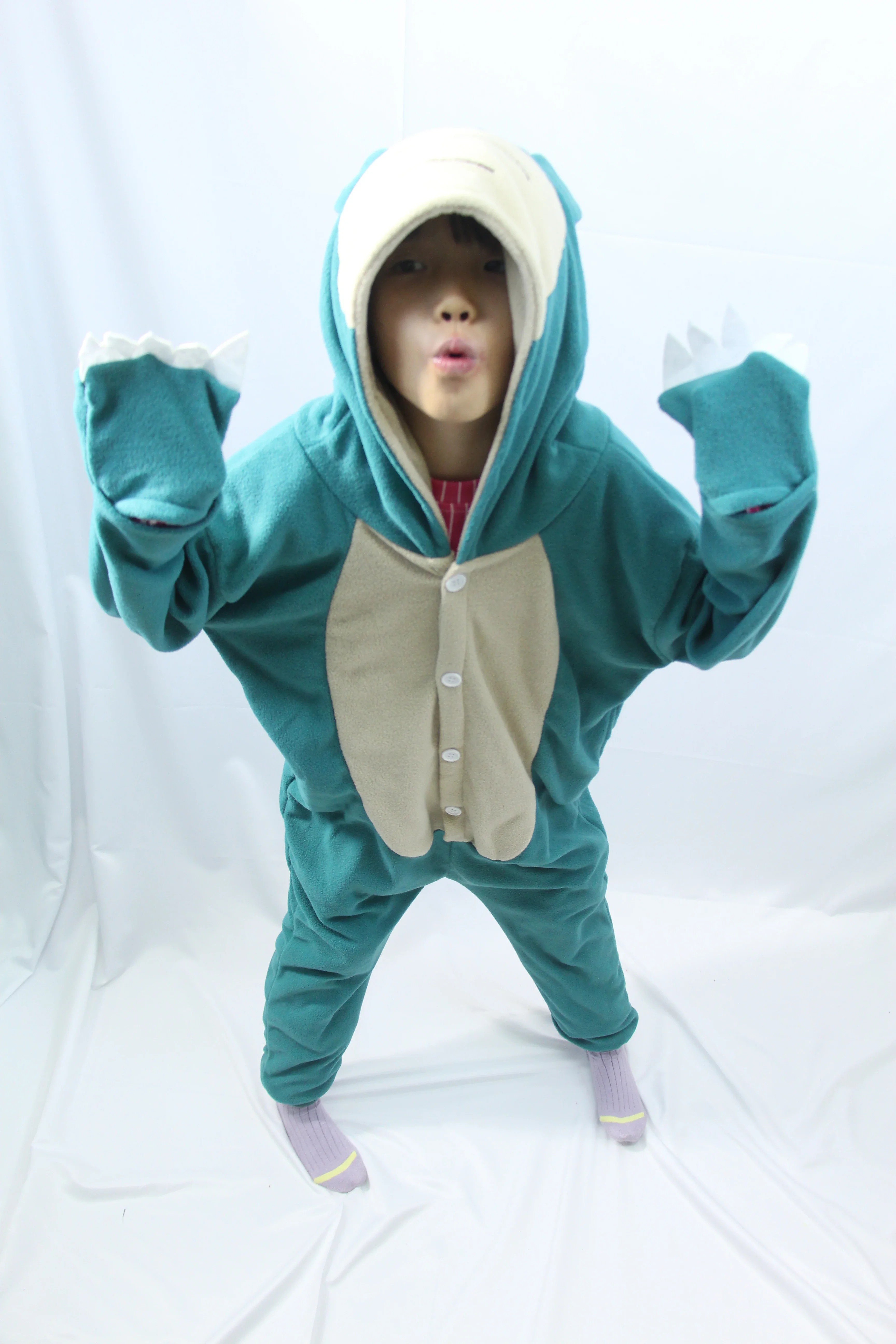 Anime Snorlax Onesie Cosplay Costume For Halloween Kigurumi Fleece Full Body Pijama Christmas Anime One-Piece Easter Pajamas