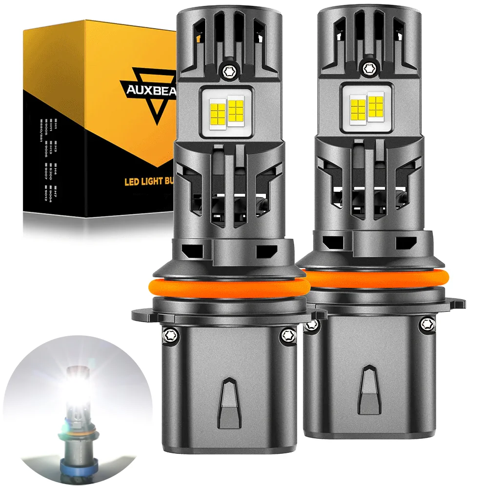 

Auxbeam 9007/HB5 LED Headlight Bulbs 130W 36000LM 6500K Cool White Light Bulbs s Dual Turbo Fans Lamp | Q50 Series