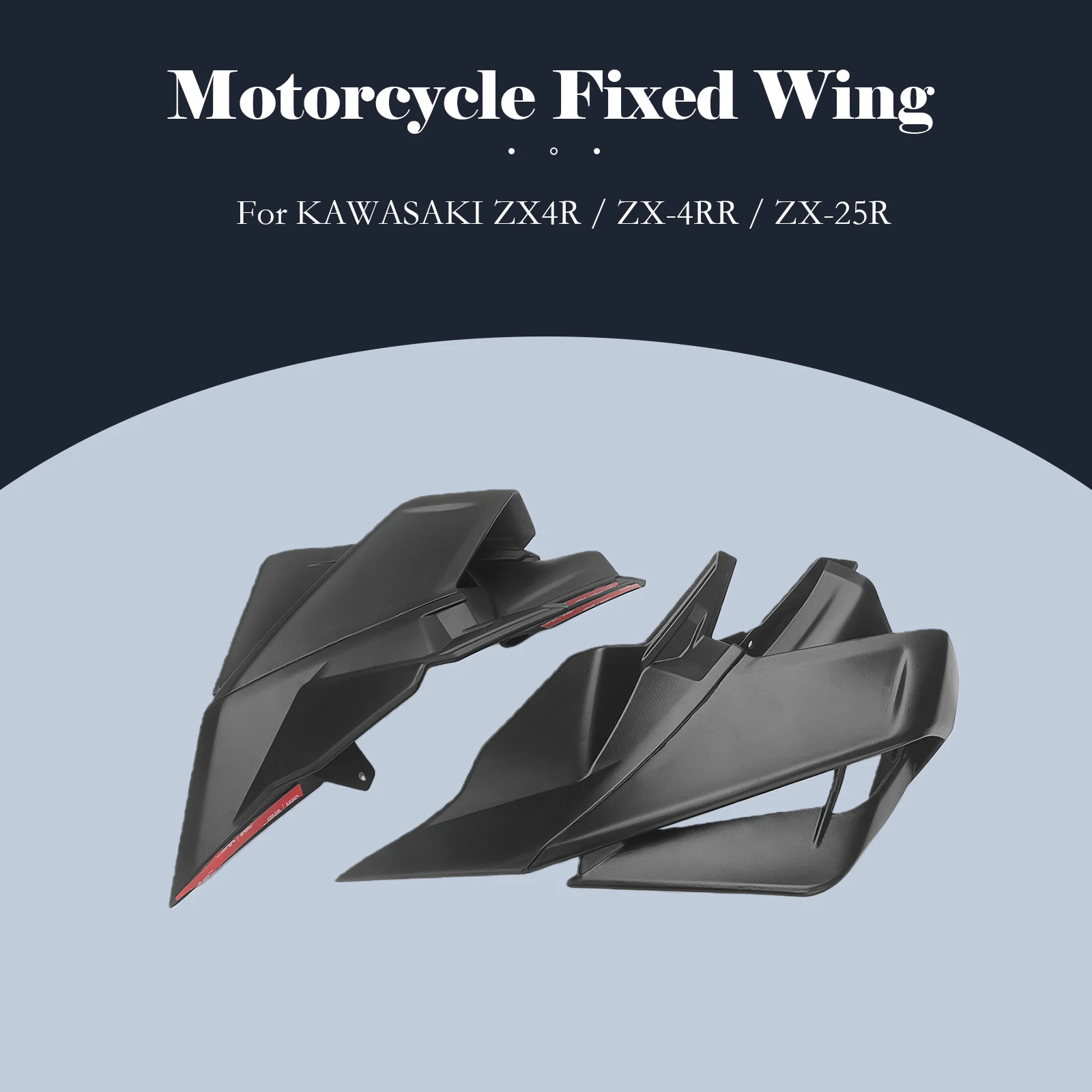 

Motorcycle Spoiler Aerodynamic Winglet Fixed Wing For Kawasaki ZX-4R ZX-4RR ZX-25R 2020-2025 Side Wing Side Fairing Side Spoiler