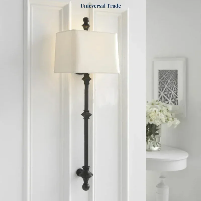 

All Copper American Style Wall Lamp Retro Decoration Wall light Villa Living Room Bedroom Staircase Hallway Designer Wall Lamp