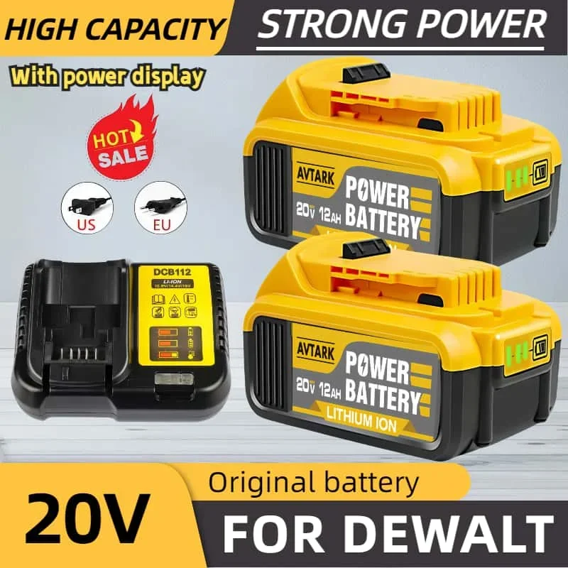 

Original 9000mAh 20V Battery DCB200 MAX For Dewalt DCB606 DCB205 DCB206 DCB209 DCB182 Power Tool Battery 20V/60V Battery