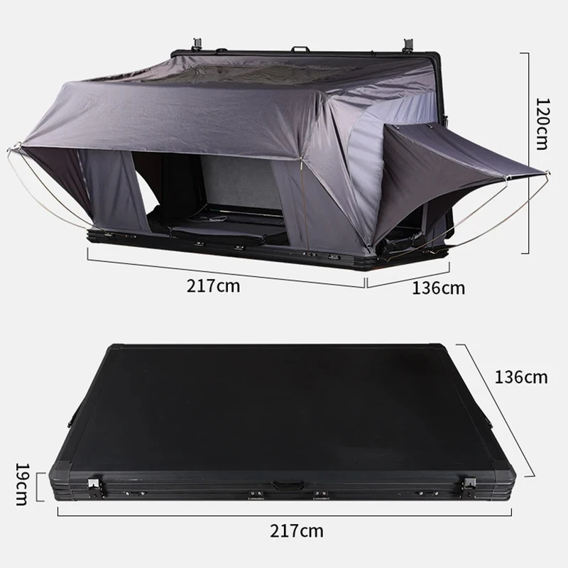 

Aluminum Alloy Automatic Lift: An Outdoor Camping Roof-Top Tent Designed Specifically 4x4 Off-Road Vehicles and SUVs.
