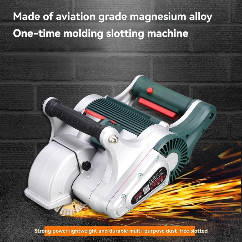 4800W Slotting Machine for Wall and Wall One-time Molding, Dust-free Concrete Slotting, Portable Cutting Machine