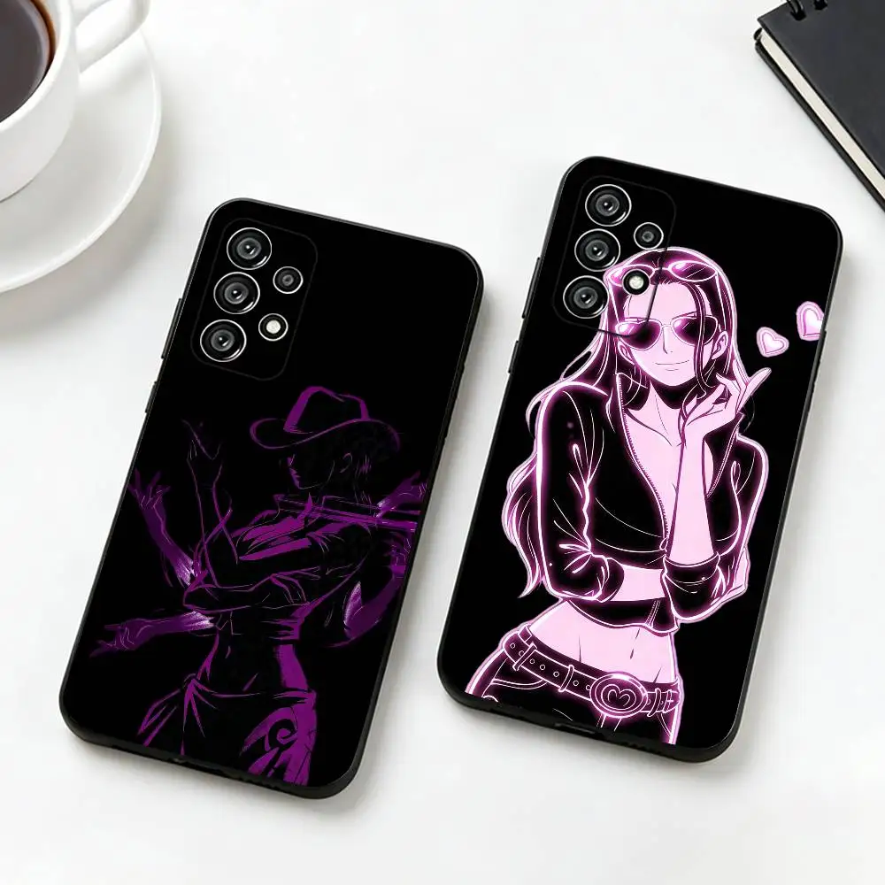 N-Nico R-Robin  Phone Case Black Silicone Soft For Samsung S25,S24,S21,S22,S23,S30,Ultra,S20,Plus,Fe,Lite