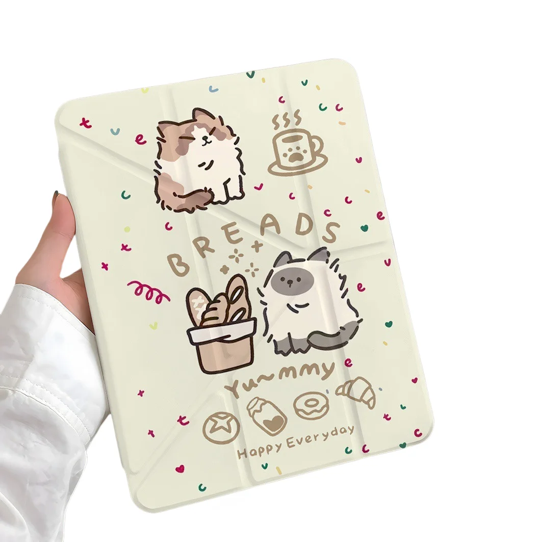 

Breads Cat Pen Slot Tablet Case For Mini7 6 iPad Pro 2024 2022 2021 2020 2019 2018 2017 11 10 9 8 7 6 5 Air7 6 5 4 3 2 1 Cover