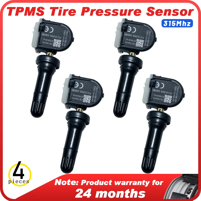 

4pcs TIRE PRESSURE SENSOR TPMS For Ford EXPLORER 2015-2019 F-150/Mustang 2015-2018 Fusion 2017 2018 2019 433MHz F2GZ-1A-189-B