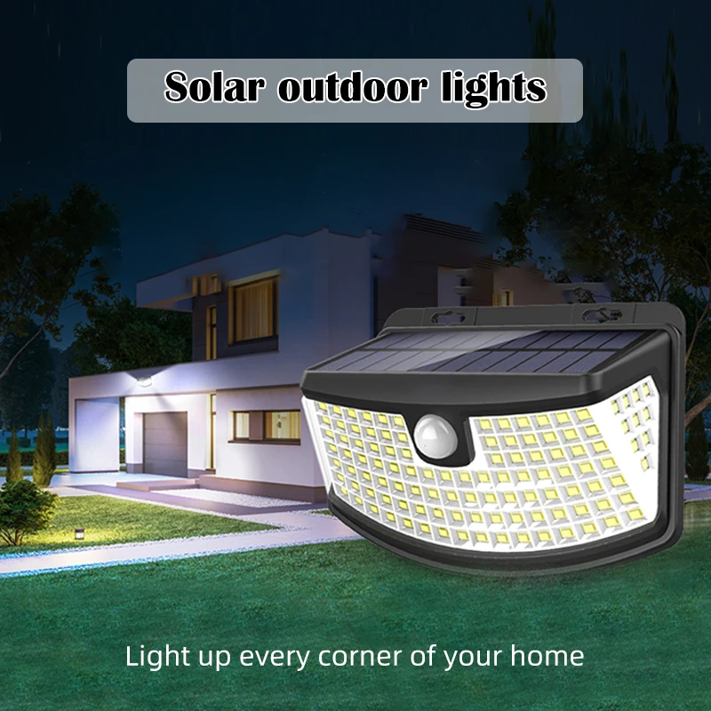 Solar Flood Lights Outdoor Waterproof Led Decor Premium Solar Wall Light Power Security Pathway Back Yard Wall Light