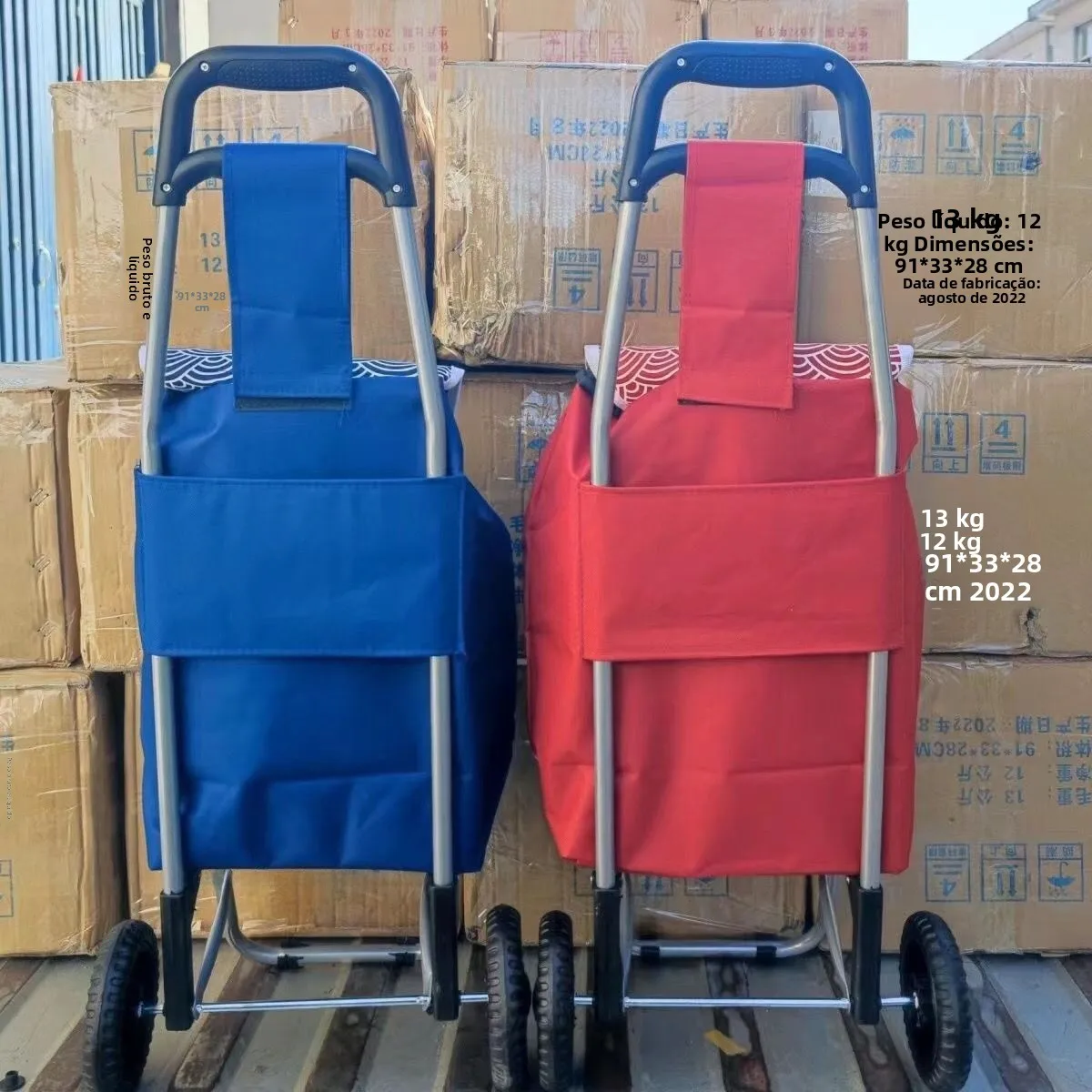 ステンレス製手引きショッピングカート折りたたみ式野菜購入カート高齢者家庭用ポータブルショッピングカート
