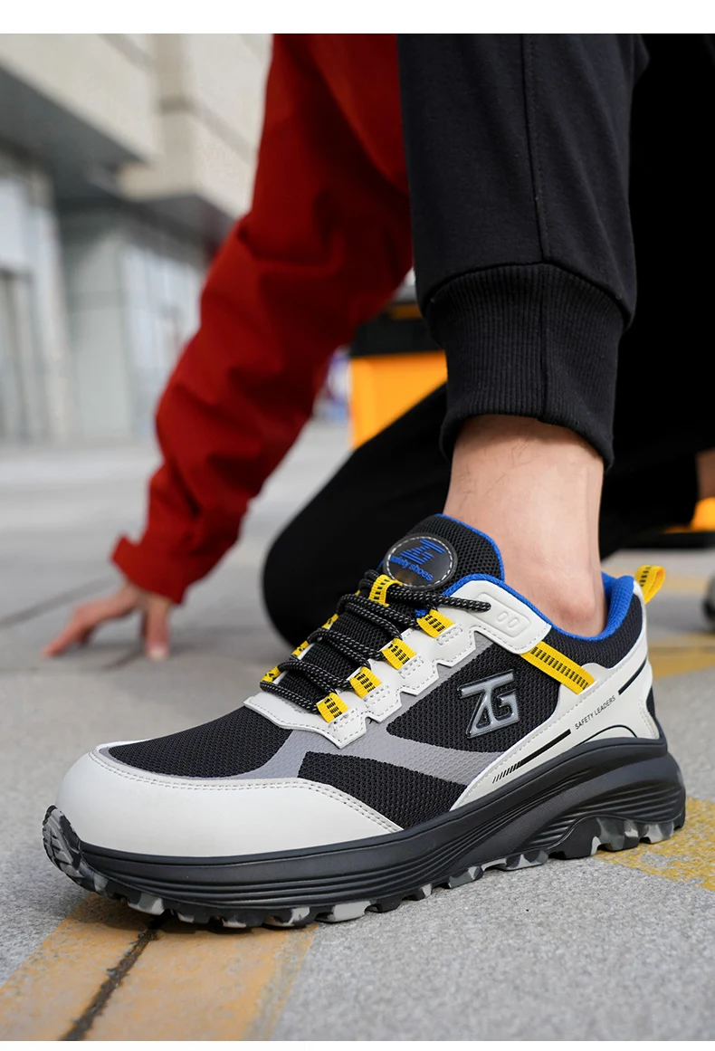 High-quality Work Sneakers For Men Safety Shoes European Standards Protective Shoes Puncture-Proof Steel Toe Shoes Work Boots