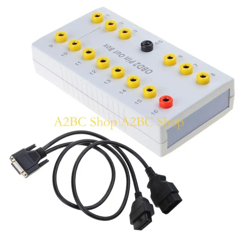A2BC OBD-II Breakouts Box, OBD2 Pinout Tester Detector 16 Pin OBDII OBD2 EOBD Detector