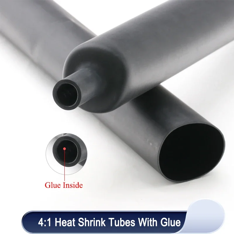 

1~50m 4:1 Heat Shrink Tube Dual Wall Tubing Diameter 4 6 8 12 16 20 24 40 52 72mm Adhesive Lined Wrap With Glue