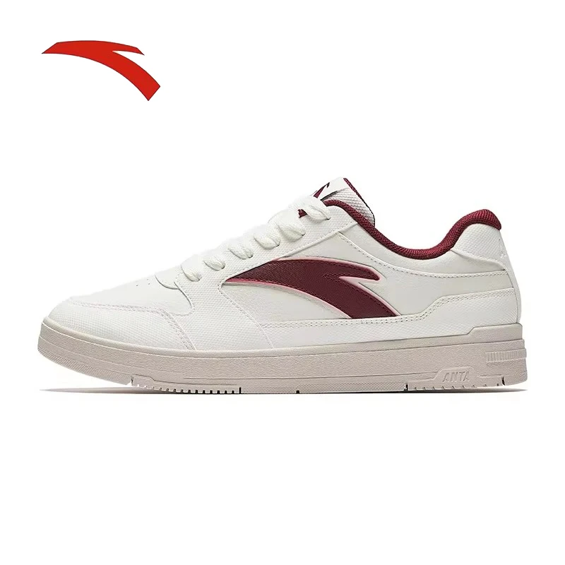 

ANTA Classic Color Contrasting Low cut White Shoes for Men, Spring 2025 New Versatile and Simple Sports Skateboarding Shoes