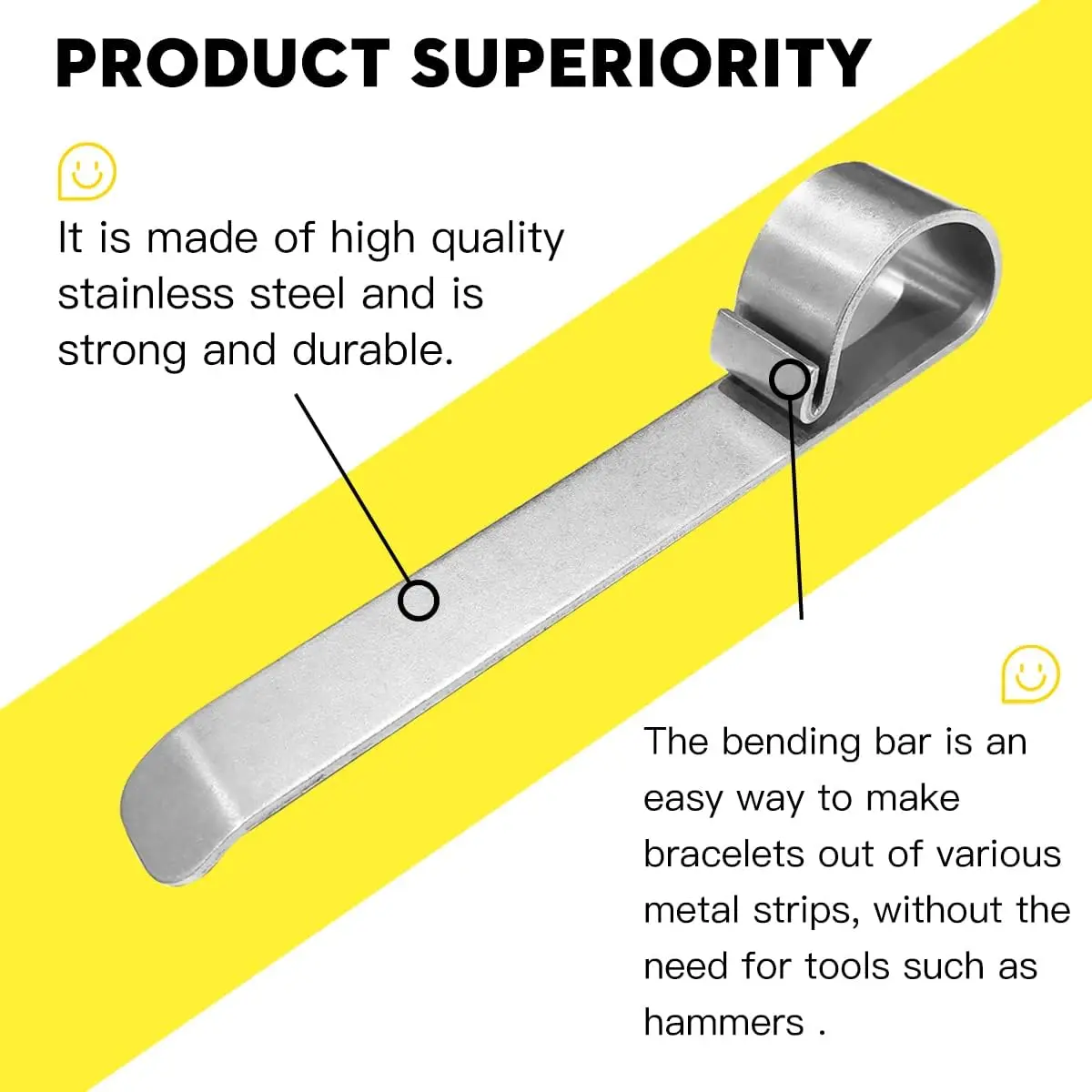 Professional Bracelet Bending Bar DIY Jewelry Tool for Smooth Cuff Bracelets Compact and Reliable Crafting Accessory