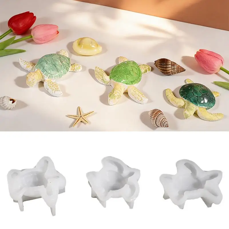 [YU]3D Turtle Silicone Mold Ocean Animal Resin Casting Mold For DIY Candle Soap Clay Home Decor Crafts