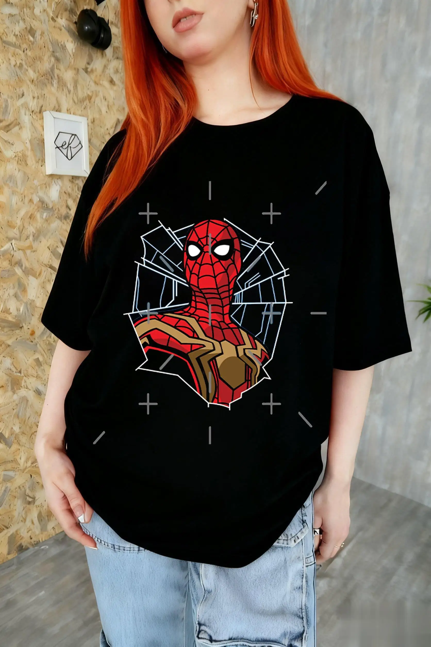 

Streetwear Oversized Spider Man T Shirt Women Men Graphic Tee Summer New Trendy Y2k Marvel Comic Print Casual Short Sleeve Tops