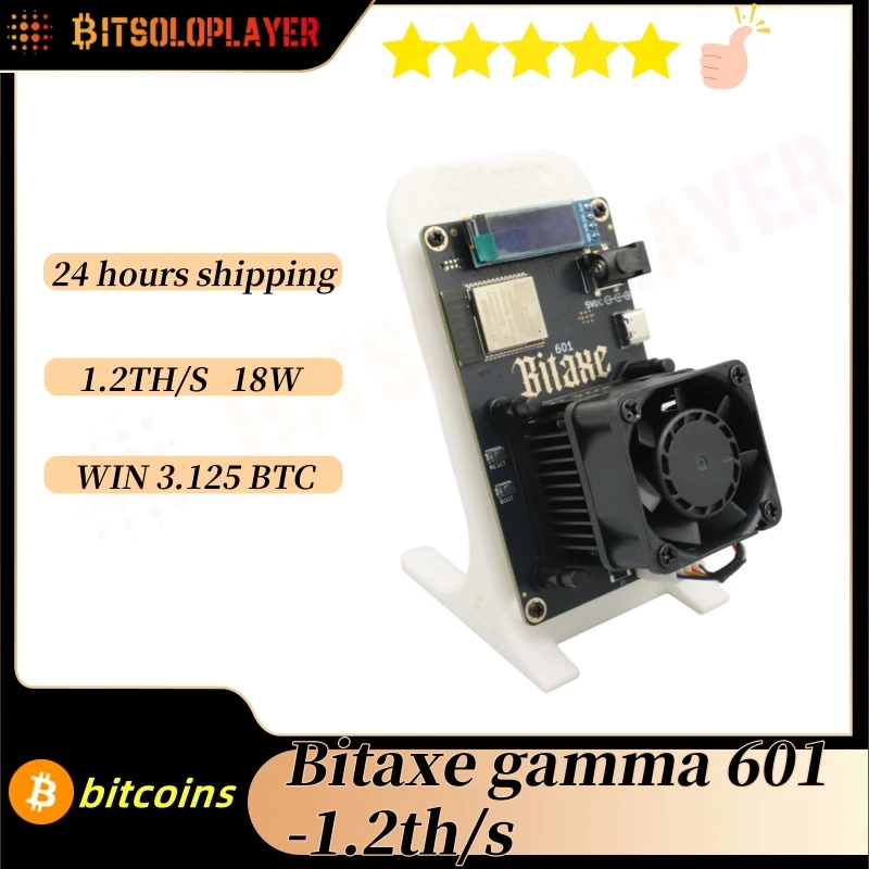 Bitaxe Gamma 601 1.2th/s 18W BM1370 Bitcoin ASIC Miner مفتوح المصدر Bitcoin Miner مع مصدر طاقة 5V6A #1