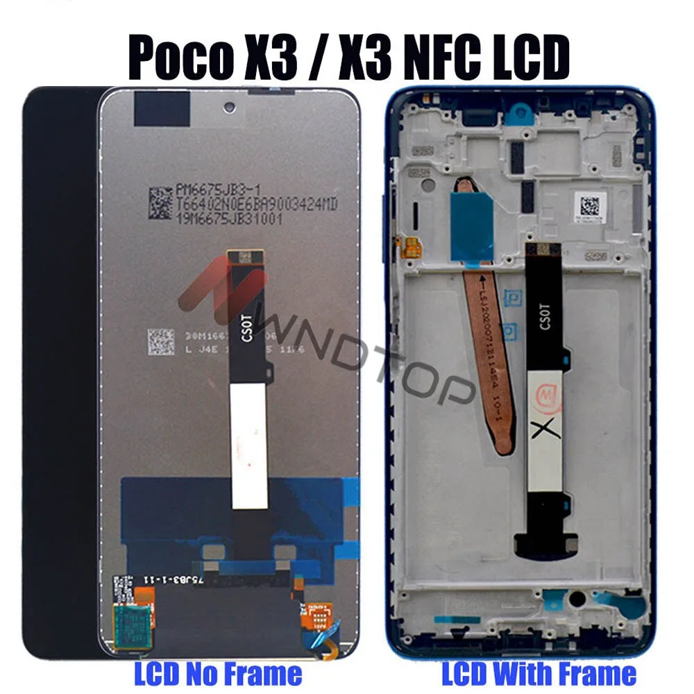 High Quality 6.67'' For Xiaomi Poco X3 NFC LCD With Touch Screen Digitizer Assembly For Xiaomi PocoX3 LCD M2007J20CG Display