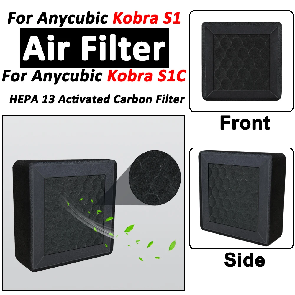 

Для Anycubic Kobra S1 Воздушный фильтр HEPA Фильтр с активированным углем Обновление токсичных газов Запасные части 3d-принтер аксессуар kobra s1