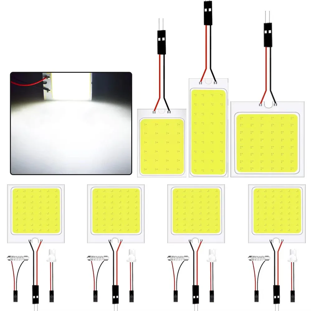 1/2/4Pcs Car Interior Accessories 18/24/48 SMD T10 4W 12V COB Car Interior Panel LED Lights Lamp Bulb Car Dome Light Car Panel