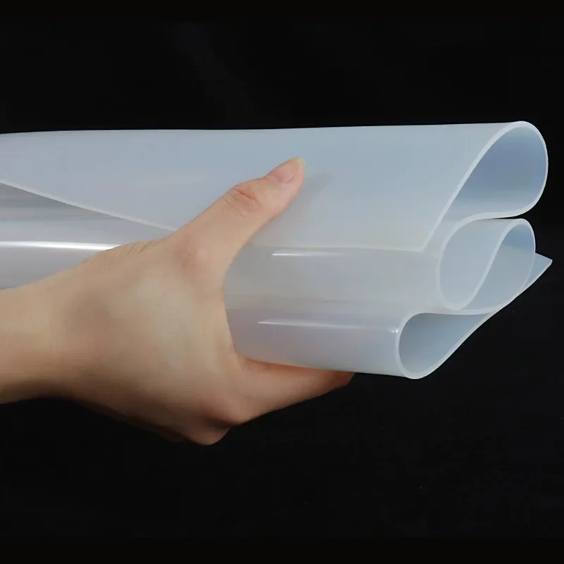 0.1mm/0.2mm/0.3mm/0.5mm/0.8mm/1mm Top Quality Silicone Rubber Sheet Film 500mm Width 500mm Length Transparent Silicone Film