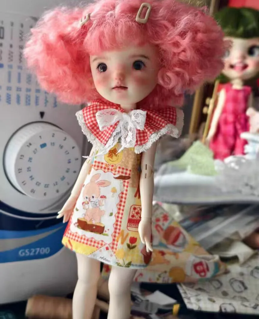 2pcs 2026 cartoon pattern Dress+fake collar for Blythe/landoudou(Fit for Lulu,ymy24,Ob22,24,26,zone, Jenny)