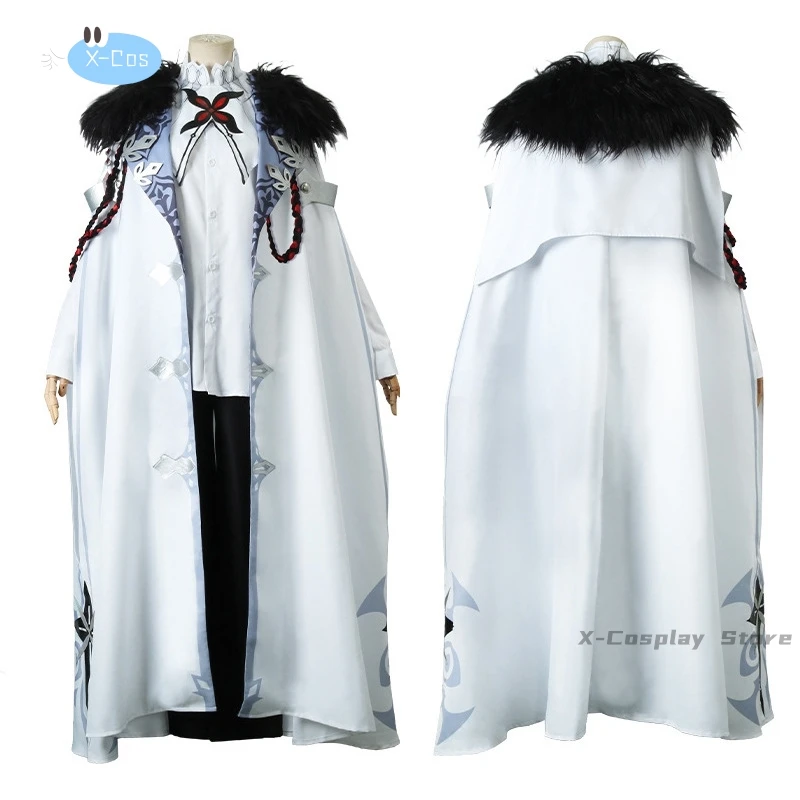 Genshin Impact Tartaglia Cosplay Costume Uniform Wig Anime Halloween Costumes Game Fatui Harbinger New Skin Cloak