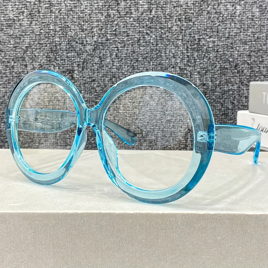 

New Large-frame Round Glasses, Classic and Versatile, Fashionable Eyewear for Women and Men, Suitable for Taking Photos, Casual