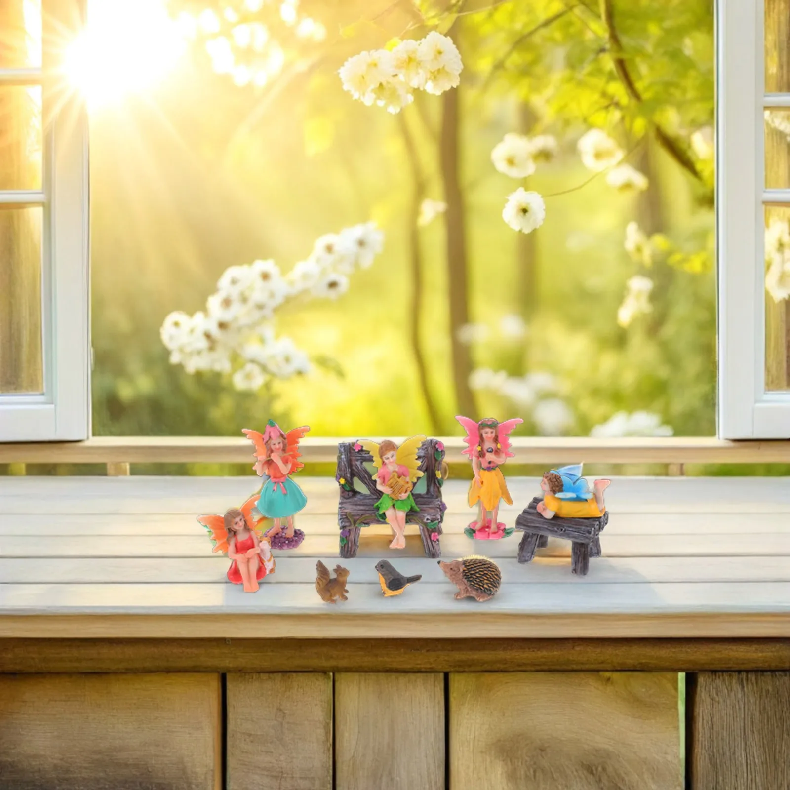 

Flower Fairy Ornament Desktop Decors for Home Decoration Cupcake Figurine Adorable Statue