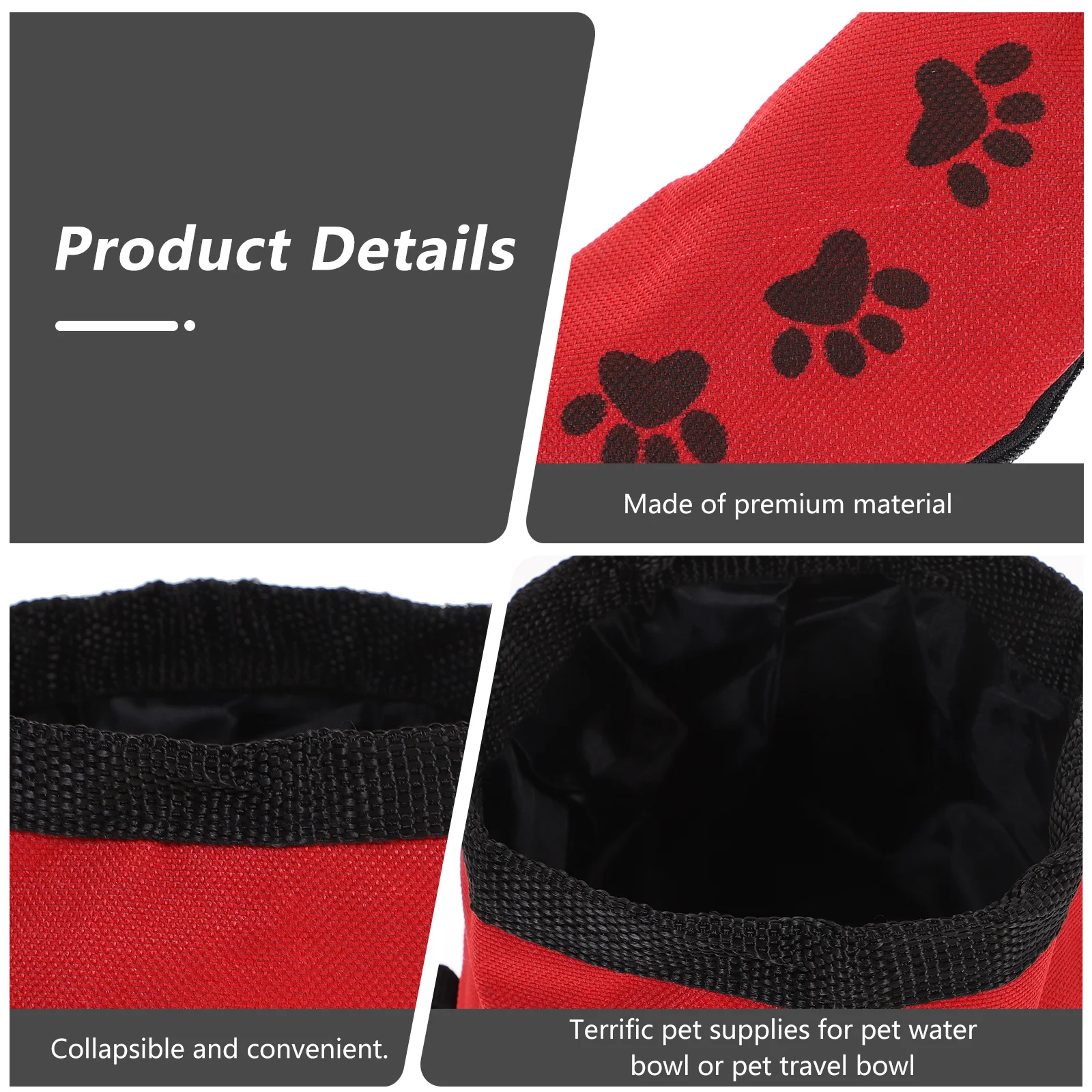 

2 Pcs Collapsable Dog Bowls Portable Cup Collapsing for Dogs Double Wall