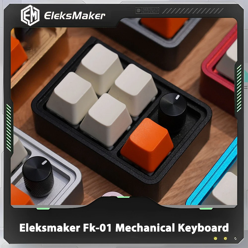 Eleksmaker Fk-01 Mechanical Keyboard Mini Wired Keypad 5 Keys Customized Keypad Numeric Keypads Gaming Computer Accessory Gifts