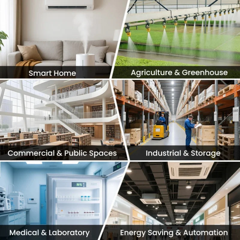 Tuya 18mm DIN Rail WiFi 2-Gang Smart Switch مع مستشعر درجة الحرارة والرطوبة، 3840W AC/300W DC، مؤقت، Smart Life/Alexa/Google #5