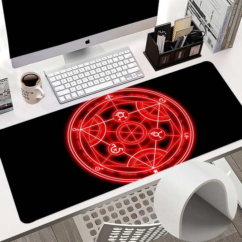 

F-Fullmetal A-Alchemist Mouse Pad 900x400mm Keyboard PC Desk Pads HD Printing Computer desk accessories office Double Sided Leat