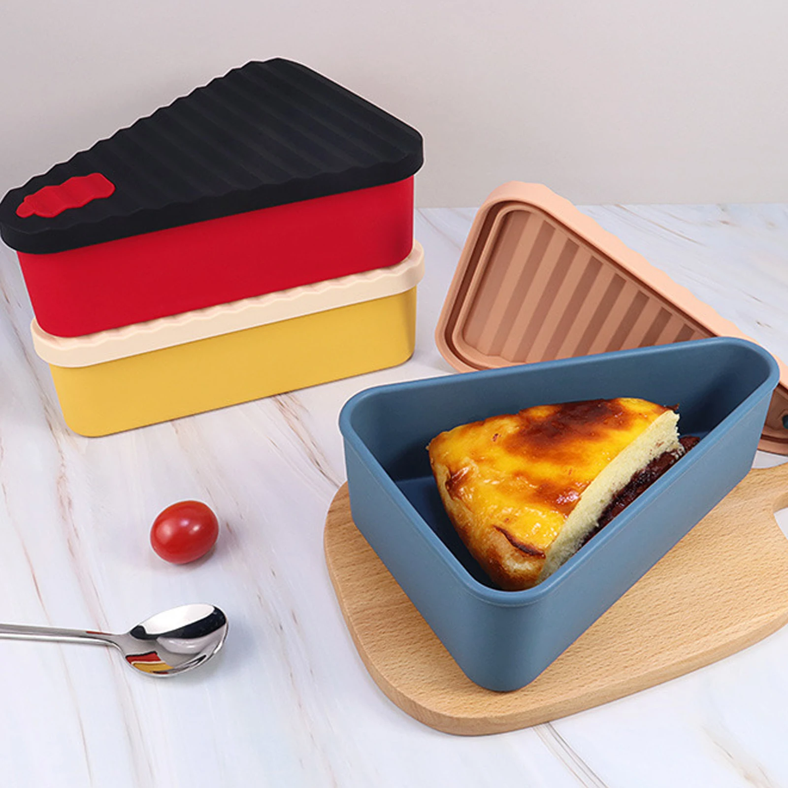 

Silicone Food Containers Pizza Storage Box Heat Resistant Microwave Safe Dishwasher Refrigerator Travel Camping BBQ Picnic