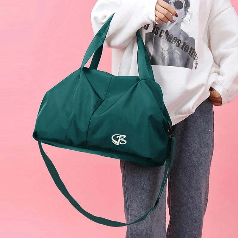 Bolso deportivo de gran capacidad para mujer, bolsa de Yoga y gimnasio, a la moda, para entrenamiento en seco y húmedo, color verde, XA155B