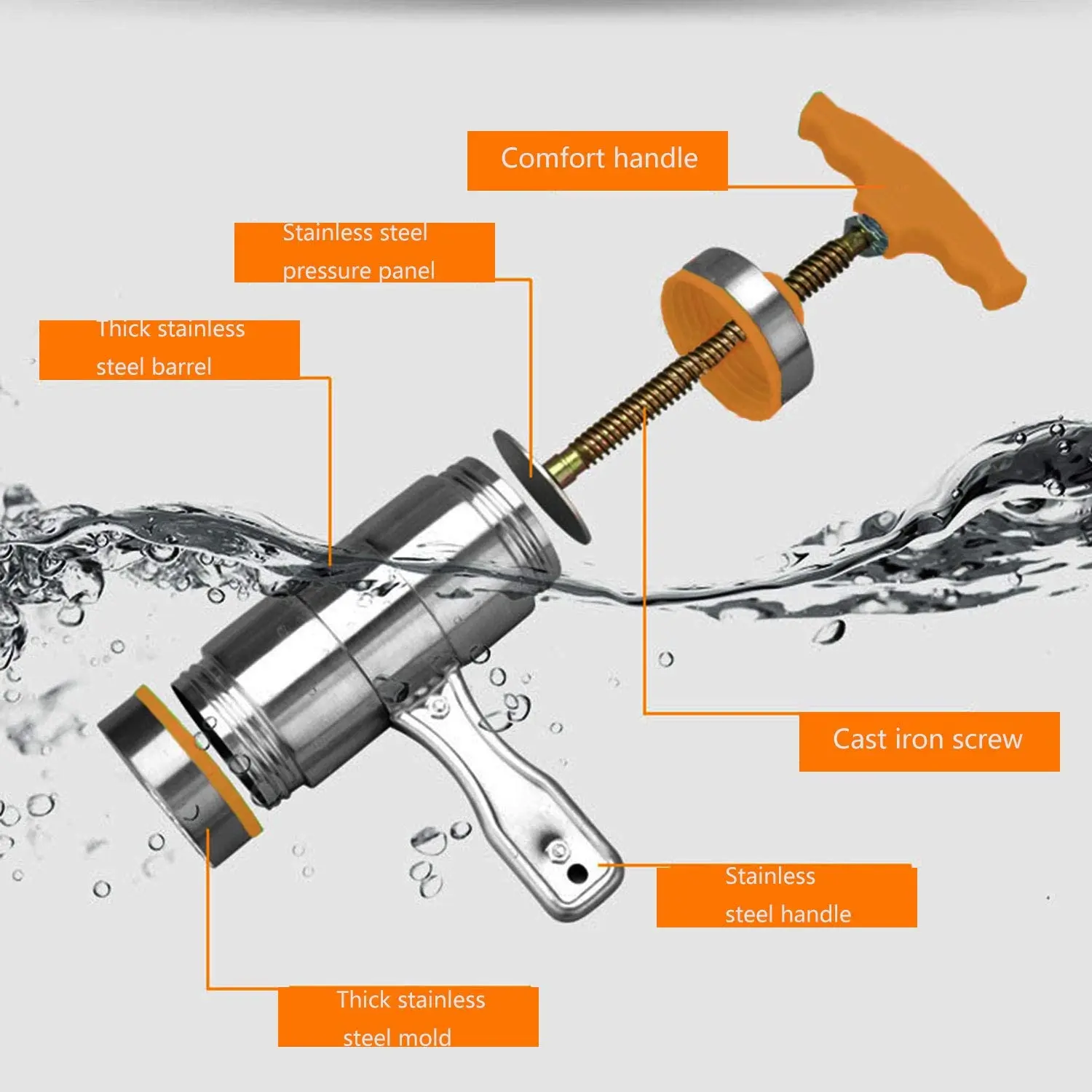 Stainless Steel Household Small Manual Pasta Maker Kitchen Machine Hand Pressure Italy Noodle Pressing Machine