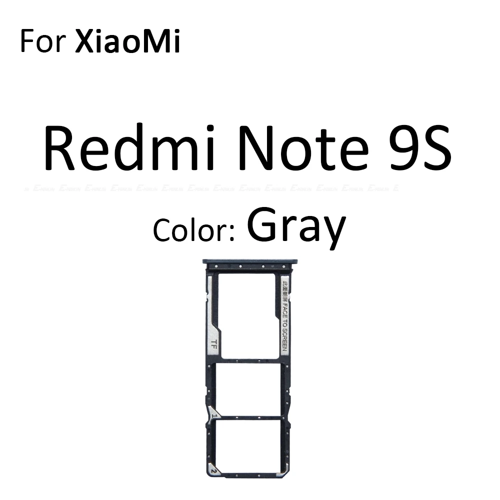 Sim Card Tray Socket Slot Reader Adapter For XiaoMi Redmi Note 9S 9T 10S 10T Micro SD Connector Container Repair Parts