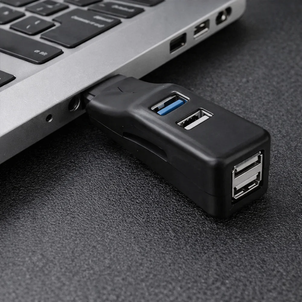 High Speed 4 Ports USB 3.0 HUB Mini Size U Disk Reading USB-C Adapter Adapter Accessory High Speed Reader Laptop Use