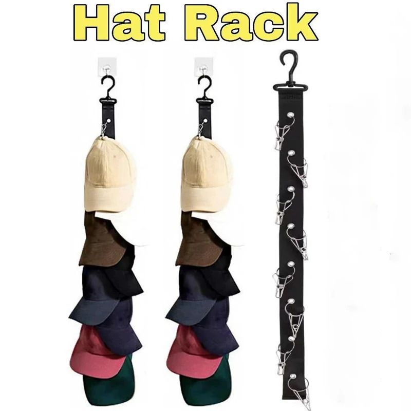 Hanging Metal Clips Hat Rack for Caps Display
