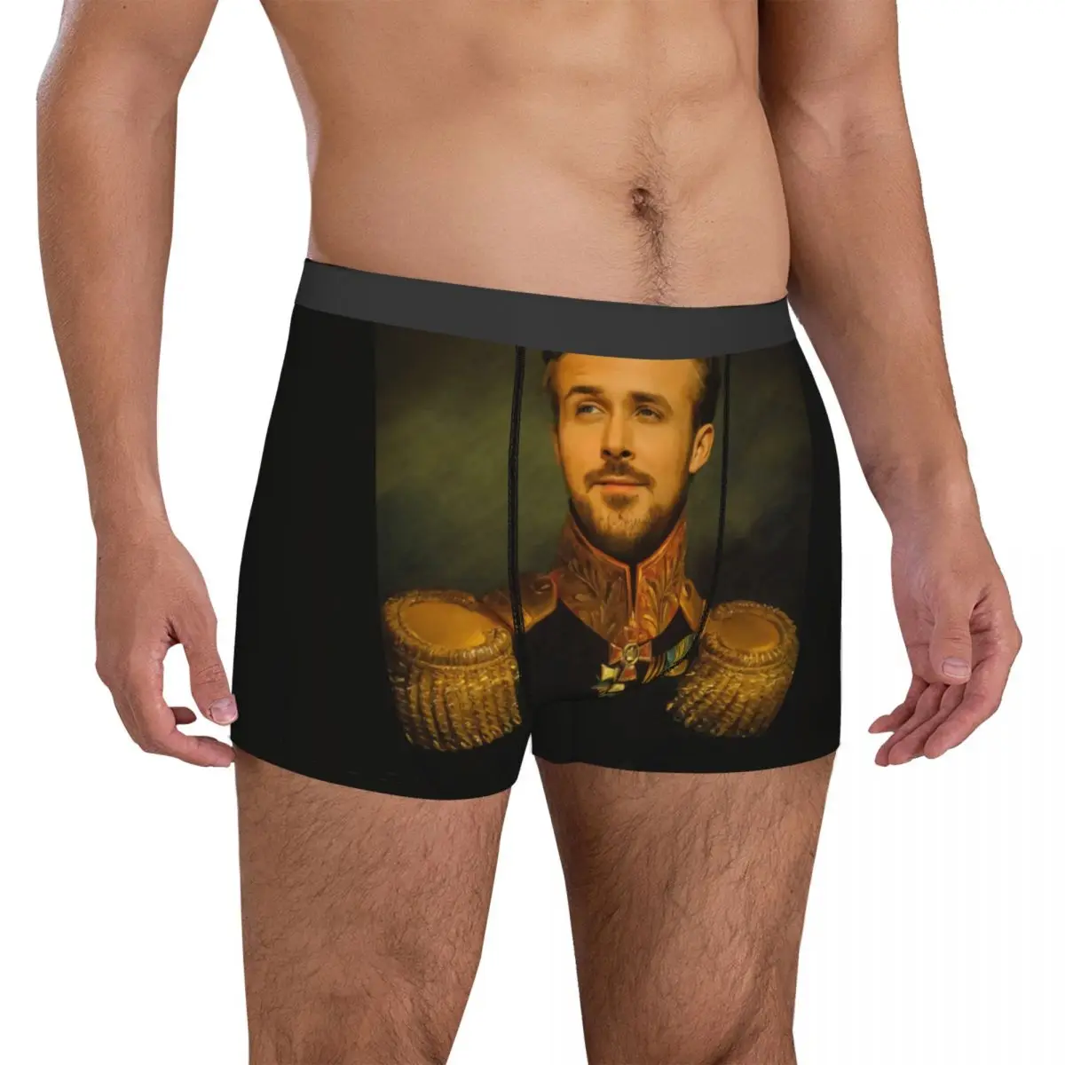 RYAN GOSLING Underwear Top Star Male Boxer Brief Funny Boxer Shorts Trenky Customs Plus Size Underpants