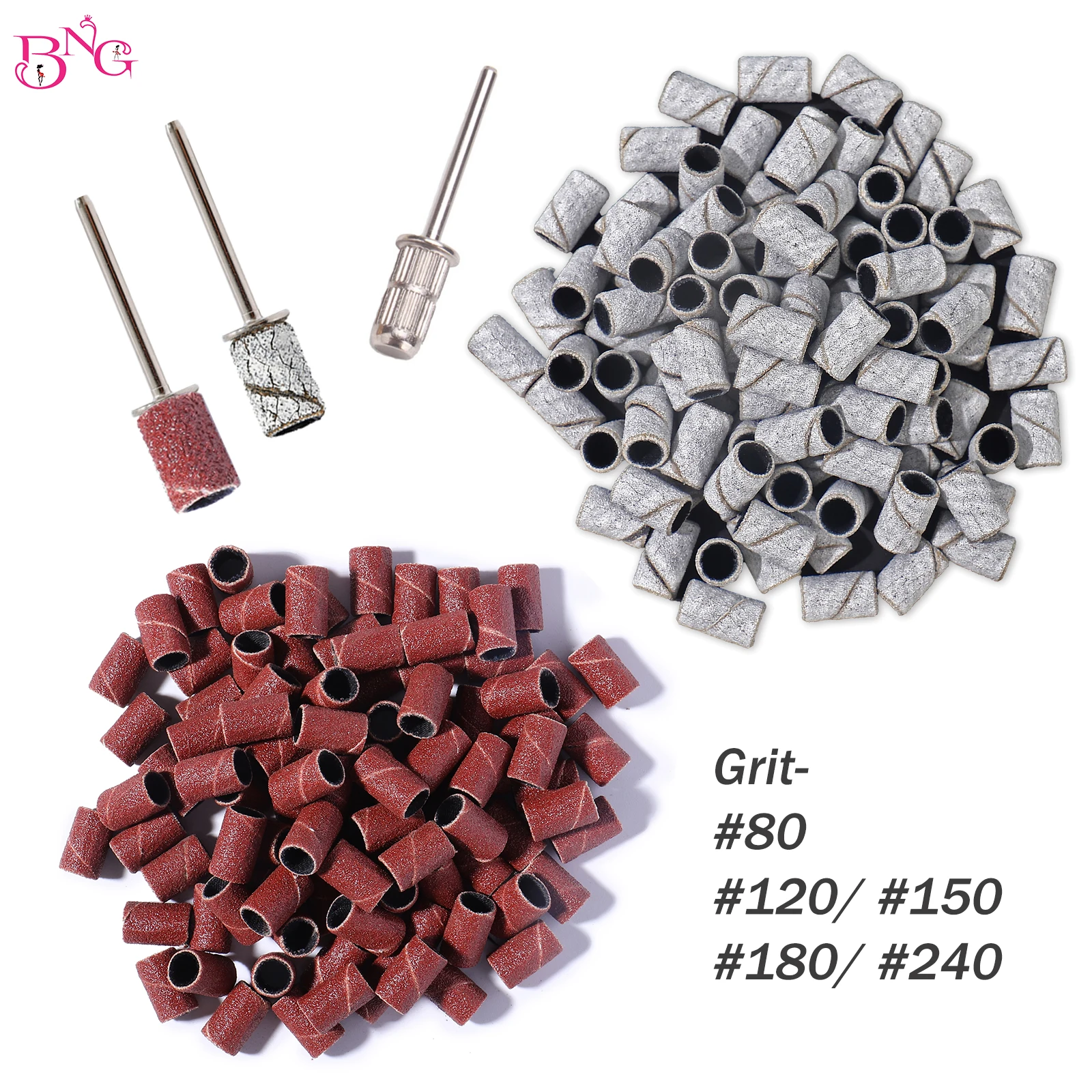 80#150#240# Zebra Sanding Bands Machine Nail Drill Bits Foot Care Polishing Manicure Gel Polish Remover Replacement Tools Cutter