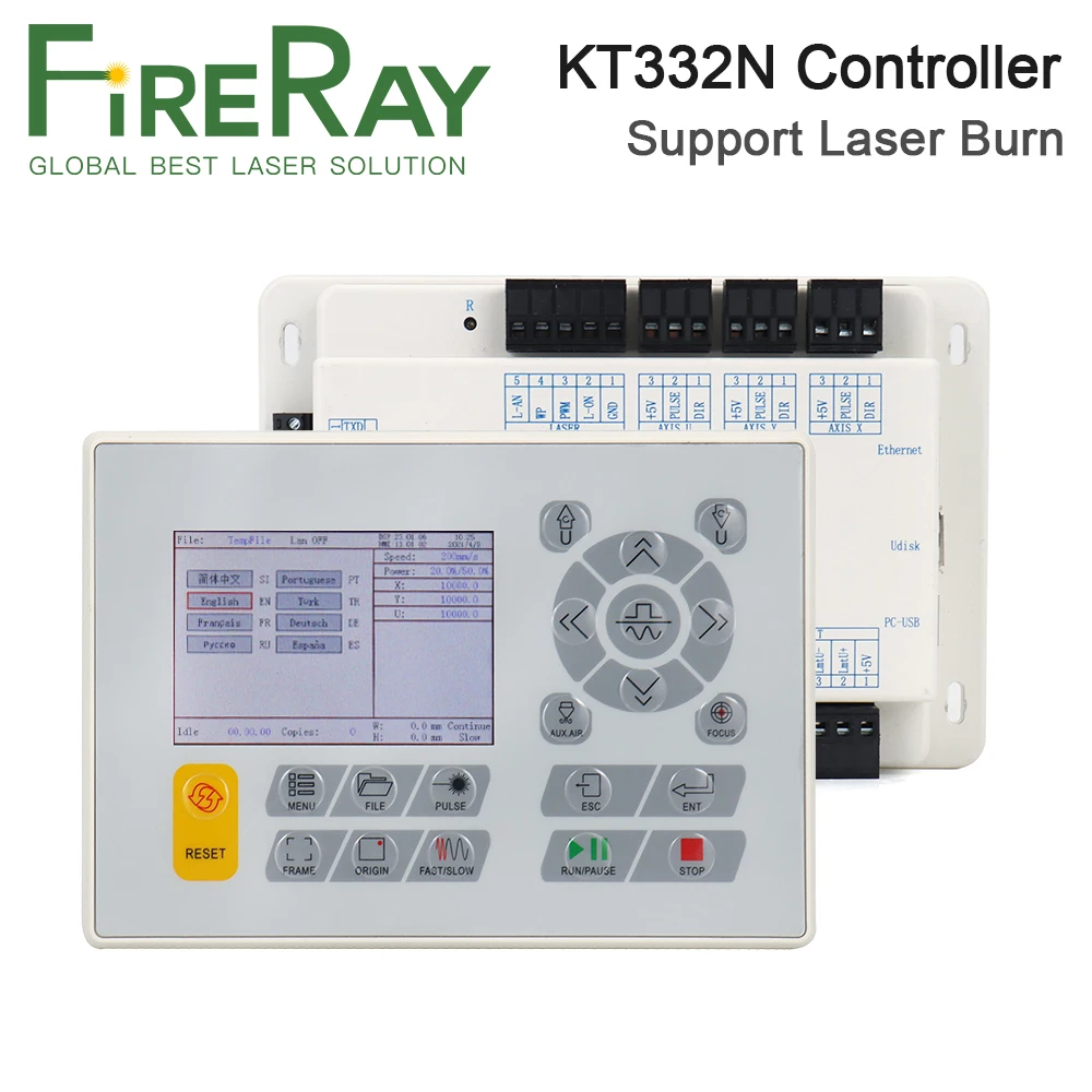 FireRay Stock KT332N Co2 Laser Controller System for Co2 Laser Engraving Cutting Machine Replace Trocen ruida Leetro