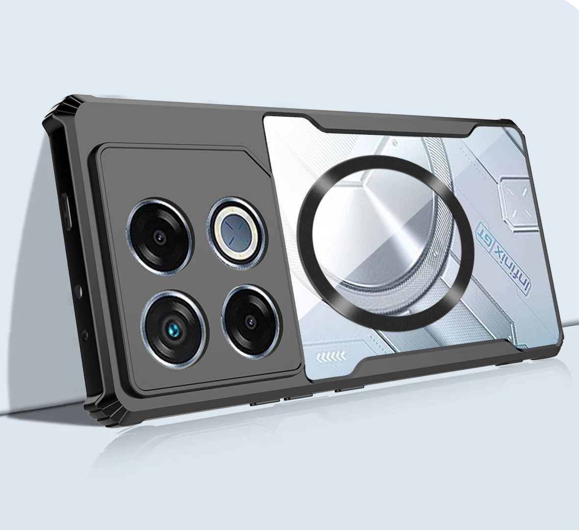 สําหรับ Infinix Note 40 30 Pro กรณีโปร่งใสแม่เหล็กกันกระแทกป้องกันฝาครอบด้านหลังสําหรับ Infinix Note 30 40 Pro 40X