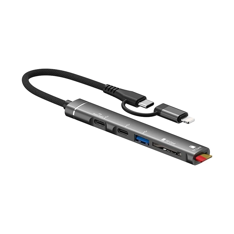 

L47A-USB C Hub With For Apple Interface Port,USB HUB With USB Typec Port And SD/TF Card Reader For PC Laptop,USB Flash Drive