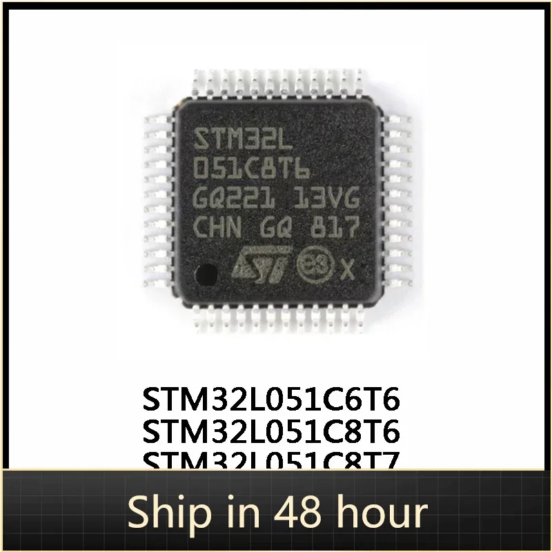 100% New Original STM32L051C8T6 STM32L051C6T6 STM32L051C8T7 STM32L051K8T6 STM32L051K8U6 STM32L051R8T6 LQFP-48 IC chip in Stock