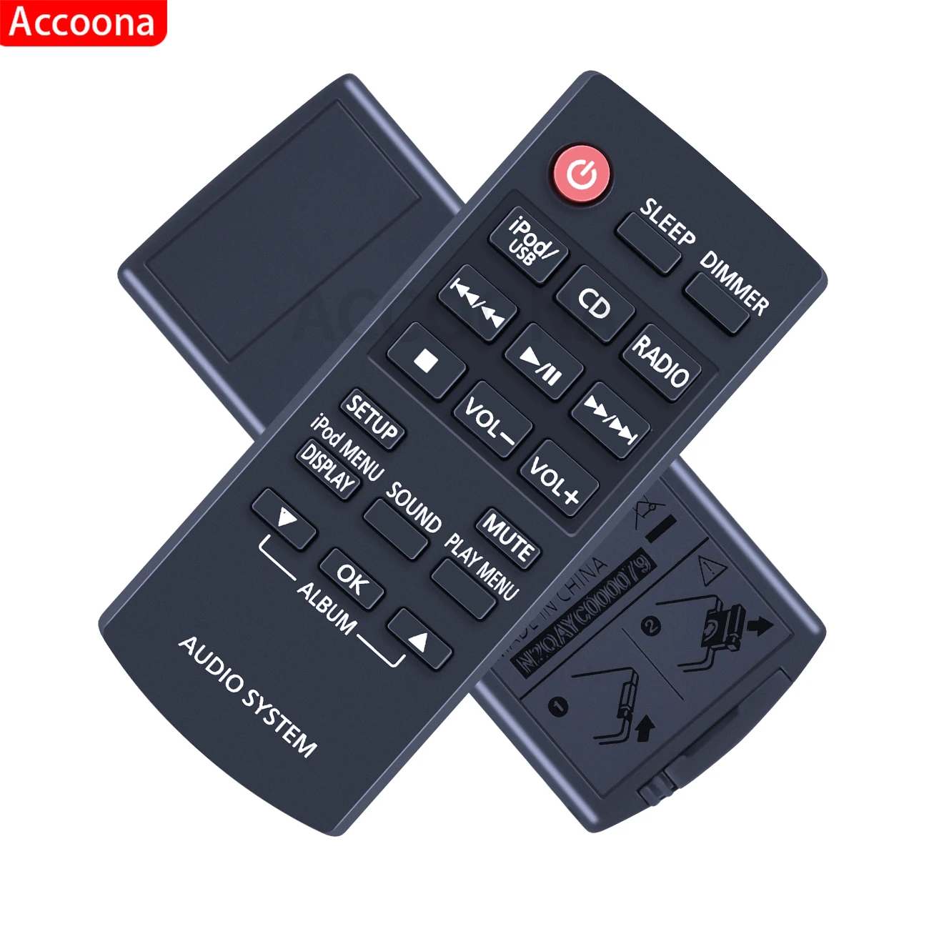 Remote Control For Panasonic N2QAYC000077 N2QAYC000079 SC-HC28 SC-HC28DB SC-HC28EG-K Micro Compact Stereo CD Audio System