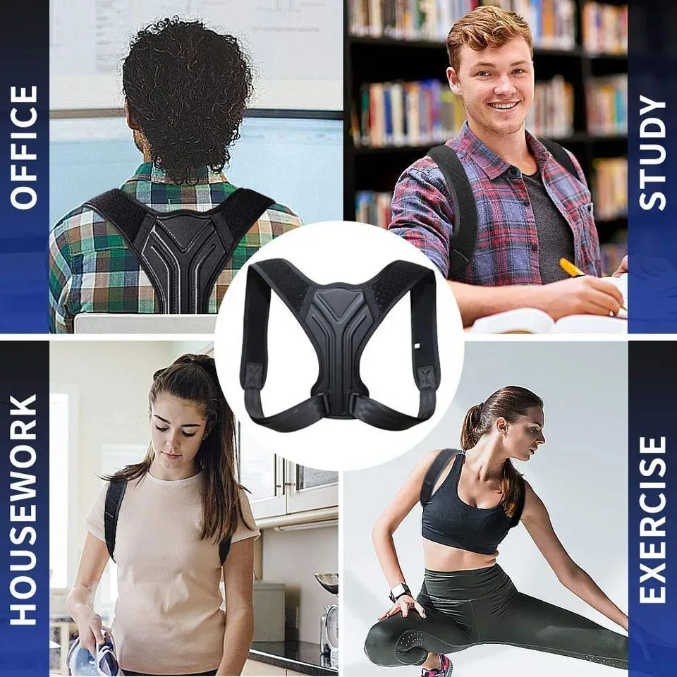 Breathable Anti-hunchback Corrective Belt Sitting Invisible Corrective Belt Back Posture Scoliosis High Low Shoulder view 5