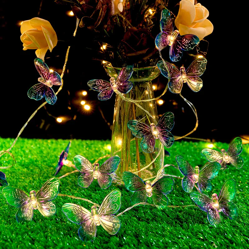 10/20/40 LED-Schmetterlings-Lichterketten für Innenräume, Feenlichter, Nachtlichter, Raumgirlanden, Vorhänge, Mädchen-Geburtstags-, Hochzeits- und Partydekoration – Detail 18