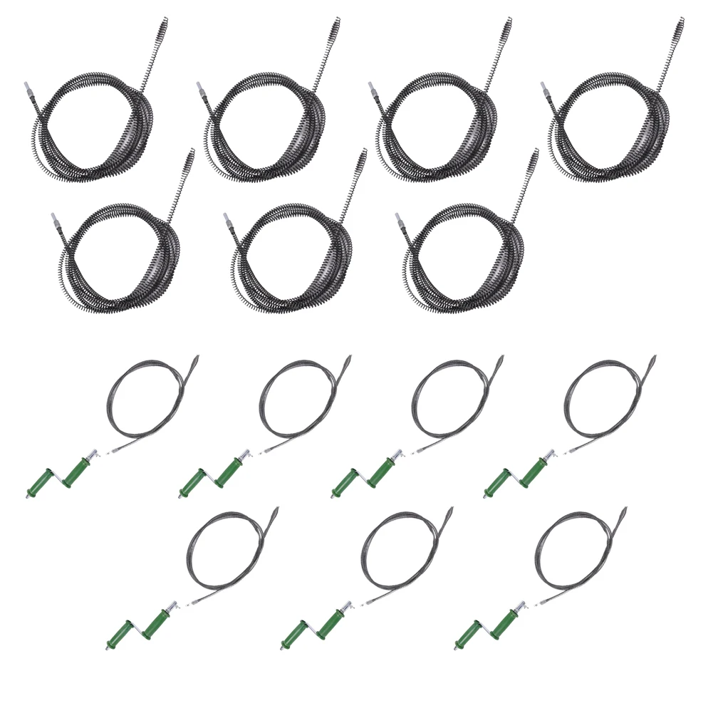 1/2/3/4/5/8/10 Meter Spring Pipe Olive Shaped Head Drain Dredging Spring Sewer Sink Basin Pipeline Clogged Remover Cleaning Tool