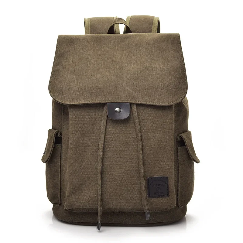 Mochila de lona grande para homens, mochila escolar para meninos, mochila de viagem, sacos de acampamento simples, de alta qualidade, nova